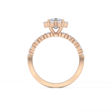 Princess Halo & Pave Lab Grown Diamond Engagement Ring