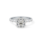 Princess Halo & Pave Lab Grown Diamond Engagement Ring
