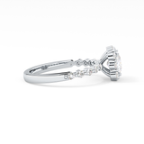Princess Halo & Pave Lab Grown Diamond Engagement Ring