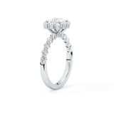 Princess Halo & Pave Lab Grown Diamond Engagement Ring