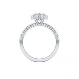 Princess Halo & Pave Lab Grown Diamond Engagement Ring