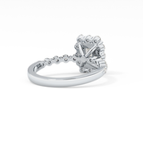 Emerald Halo & Pave Lab Grown Diamond Engagement Ring