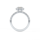 Emerald Halo & Pave Lab Grown Diamond Engagement Ring