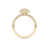 Marquise Halo & Pave Lab Grown Diamond Engagement Ring