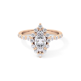 Marquise Halo & Pave Lab Grown Diamond Engagement Ring