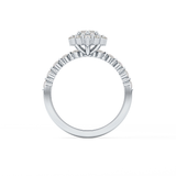 Marquise Halo & Pave Lab Grown Diamond Engagement Ring
