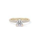 Round Halo & Pave Lab Grown Diamond Engagement Ring