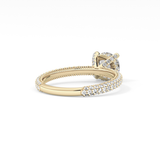 Round Halo & Pave Lab Grown Diamond Engagement Ring