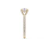 Round Halo & Pave Lab Grown Diamond Engagement Ring