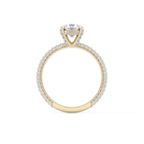 Round Halo & Pave Lab Grown Diamond Engagement Ring