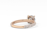 Round Halo & Pave Lab Grown Diamond Engagement Ring