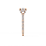 Round Halo & Pave Lab Grown Diamond Engagement Ring
