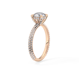 Round Halo & Pave Lab Grown Diamond Engagement Ring