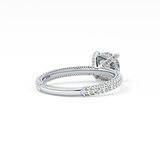 Round Halo & Pave Lab Grown Diamond Engagement Ring