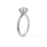 Round Halo & Pave Lab Grown Diamond Engagement Ring