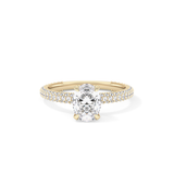 Oval Carat Hidden Halo & Pave Lab Grown Diamond Engagement Ring