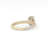 Oval Carat Hidden Halo & Pave Lab Grown Diamond Engagement Ring