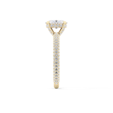 Oval Carat Hidden Halo & Pave Lab Grown Diamond Engagement Ring