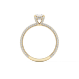 Oval Carat Hidden Halo & Pave Lab Grown Diamond Engagement Ring