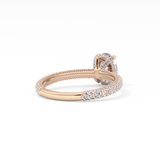 Oval Carat Hidden Halo & Pave Lab Grown Diamond Engagement Ring