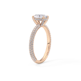 Oval Carat Hidden Halo & Pave Lab Grown Diamond Engagement Ring