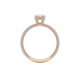 Oval Carat Hidden Halo & Pave Lab Grown Diamond Engagement Ring