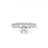 Oval Carat Hidden Halo & Pave Lab Grown Diamond Engagement Ring