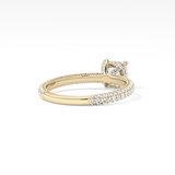 Cushion Hidden Halo & Pave Lab Grown Diamond Engagement Ring