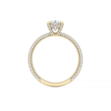 Cushion Hidden Halo & Pave Lab Grown Diamond Engagement Ring