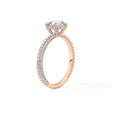 Cushion Hidden Halo & Pave Lab Grown Diamond Engagement Ring