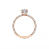 Cushion Hidden Halo & Pave Lab Grown Diamond Engagement Ring