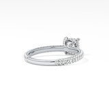 Cushion Hidden Halo & Pave Lab Grown Diamond Engagement Ring