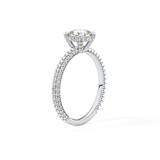 Cushion Hidden Halo & Pave Lab Grown Diamond Engagement Ring
