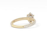 Pear Carat Hidden Halo & Pave Lab Grown Diamond Engagement Ring