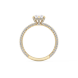 Pear Carat Hidden Halo & Pave Lab Grown Diamond Engagement Ring