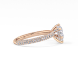 Pear Carat Hidden Halo & Pave Lab Grown Diamond Engagement Ring