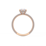 Pear Carat Hidden Halo & Pave Lab Grown Diamond Engagement Ring