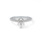 Pear Carat Hidden Halo & Pave Lab Grown Diamond Engagement Ring
