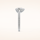 0.81 CT Pear Shaped Hidden Halo & Pave Moissanite Engagement Ring