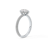 Pear Carat Hidden Halo & Pave Lab Grown Diamond Engagement Ring