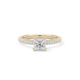 Princess Hidden Halo & Pave Lab Grown Diamond Engagement Ring