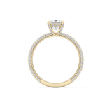 Princess Hidden Halo & Pave Lab Grown Diamond Engagement Ring