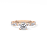 Princess Hidden Halo & Pave Lab Grown Diamond Engagement Ring