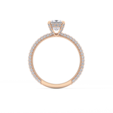 Princess Hidden Halo & Pave Lab Grown Diamond Engagement Ring