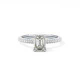 Emerald Hidden Halo & Pave Lab Grown Diamond Engagement Ring