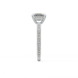 Emerald Hidden Halo & Pave Lab Grown Diamond Engagement Ring