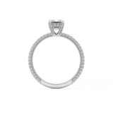 Emerald Hidden Halo & Pave Lab Grown Diamond Engagement Ring