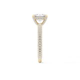 Radiant Hidden Halo & Pave Lab Grown Diamond Engagement Ring