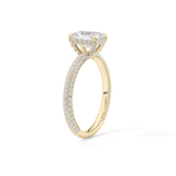 Radiant Hidden Halo & Pave Lab Grown Diamond Engagement Ring