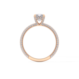 Radiant Hidden Halo & Pave Lab Grown Diamond Engagement Ring